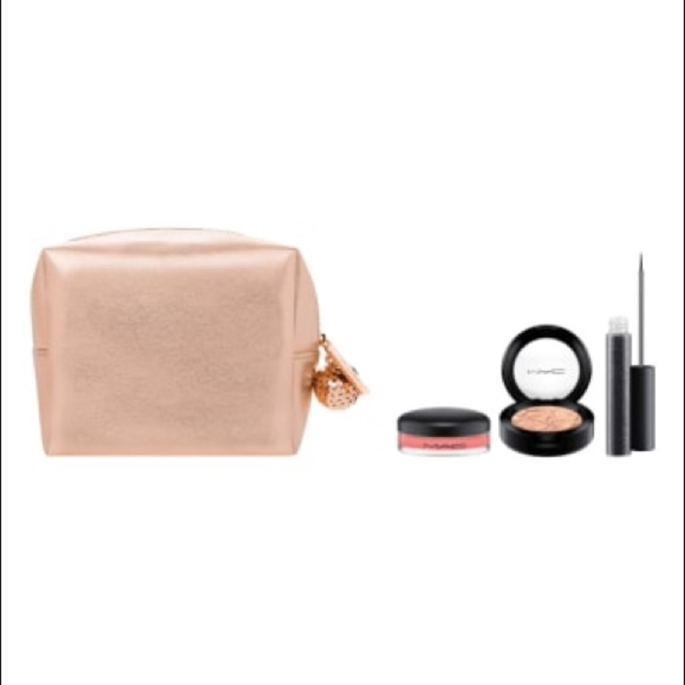 MAC Snow Ball Rose Gold Eye & Lip Bag